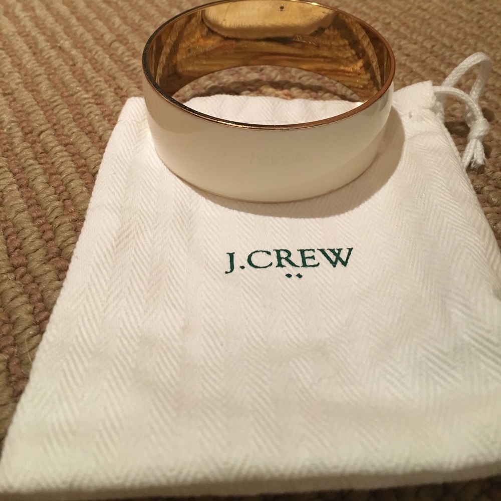 J.CREW cream gold bangle