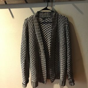 Back and white cardigan