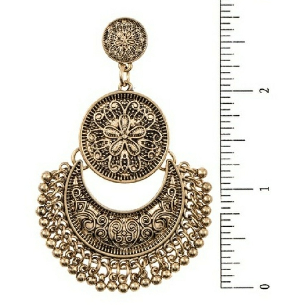 Brass Statement Earrings