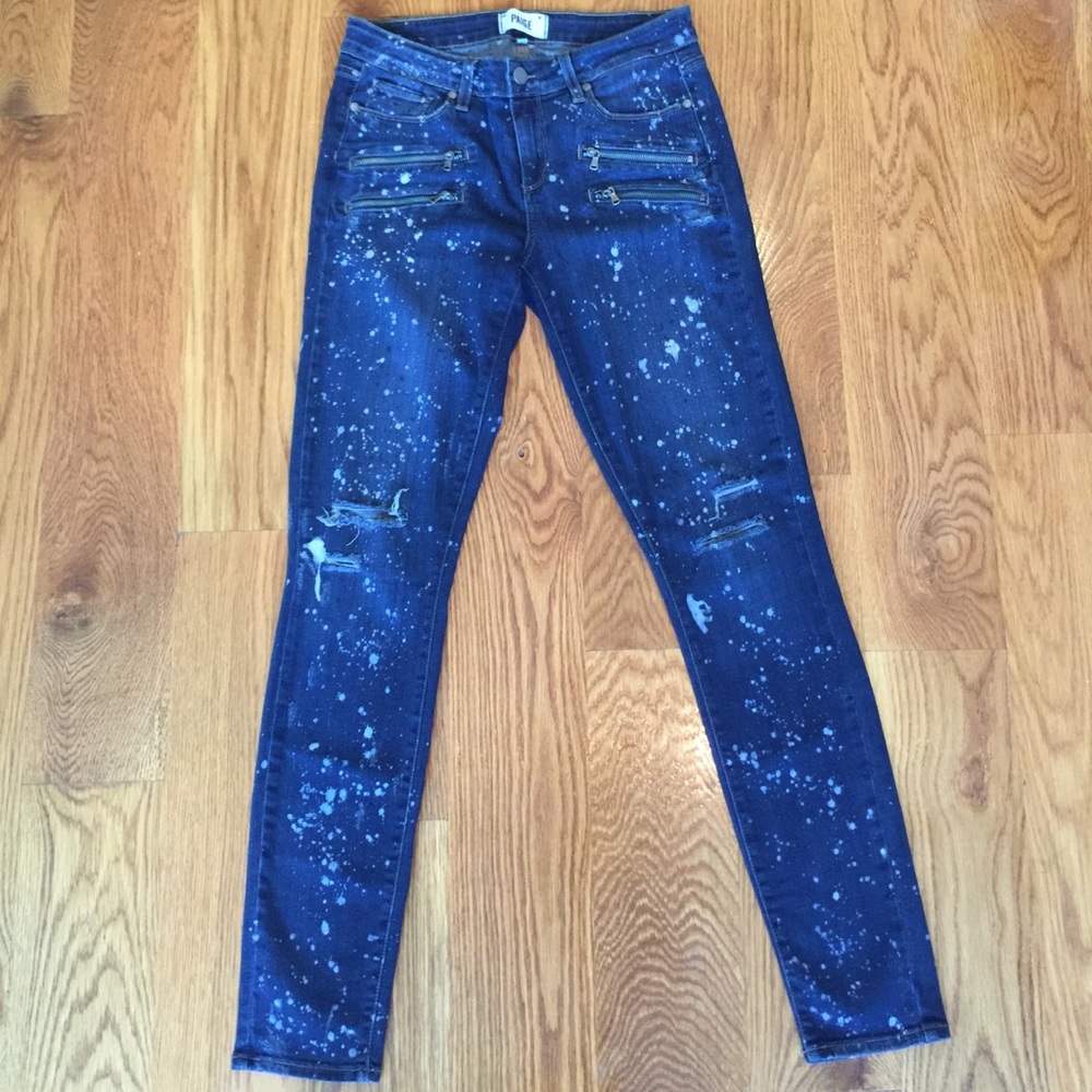 Paige Edgemont Paint Splatter Mid-Rise Skinny