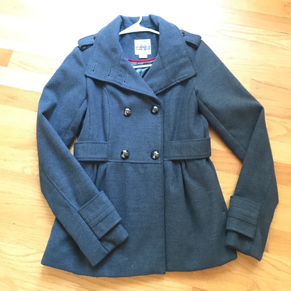 Gray peacoat