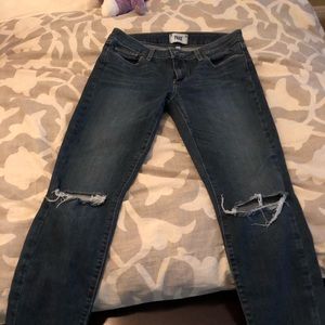 Paige Destroyed Crops Jeans sz28