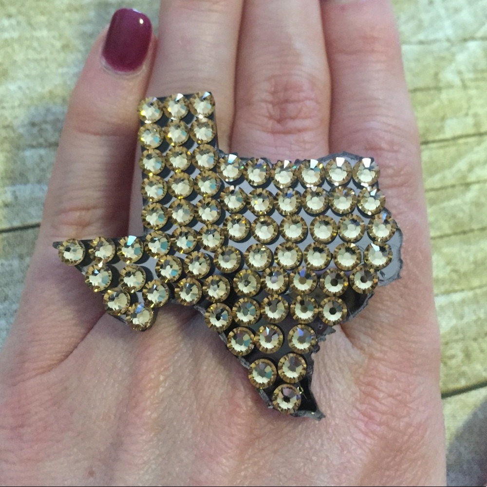 Texas Swarovski crystal Adjustable Ring