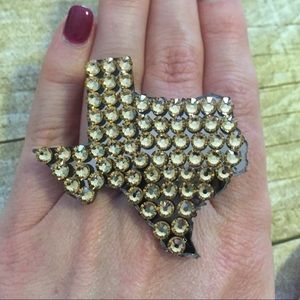 Texas Swarovski crystal Adjustable Ring