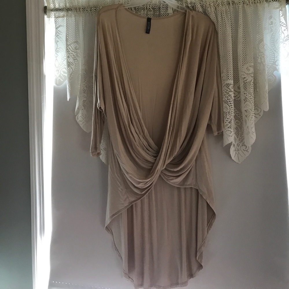 Tan hi-low Top Size L