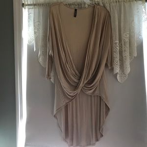 Tan hi-low Top Size L