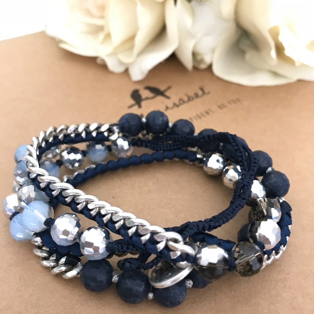 Bead + Chain Multi Wrap Bracelet