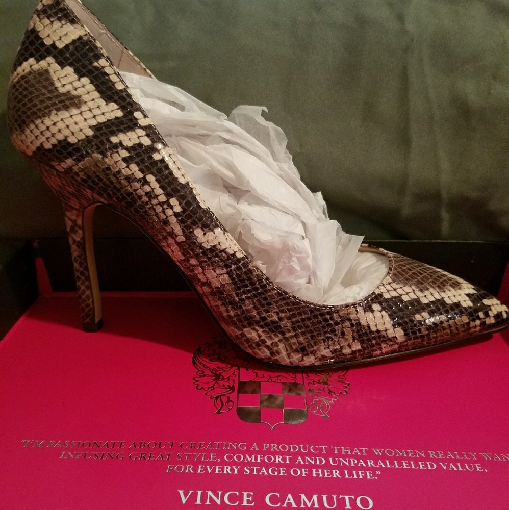 Vince Camuto Snake Skin heels