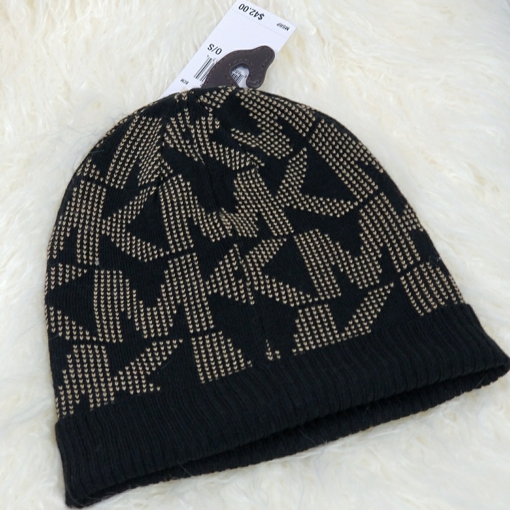 MICHAEL KORS BEANIE/ HAT BLACK-TAN - Picture 2 of 4
