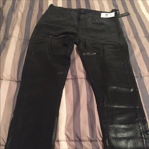 Citizens of humanity black coated skinny jeans