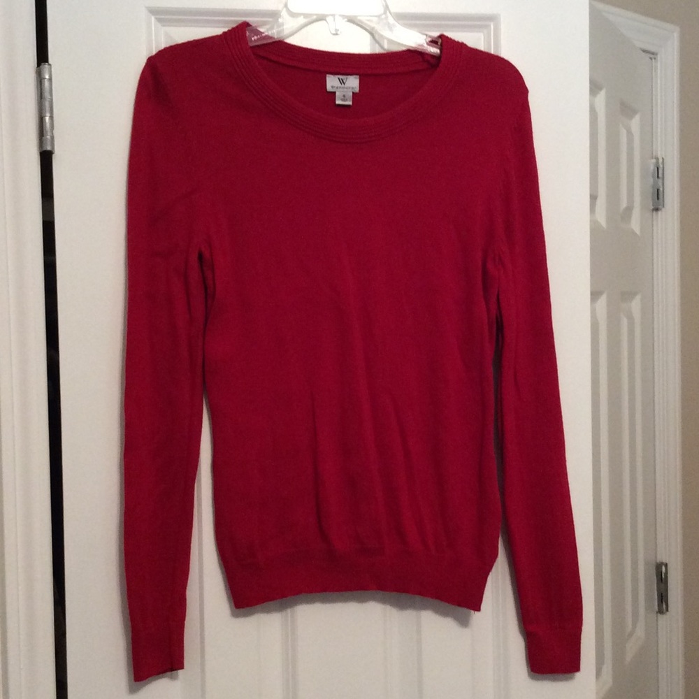 Red Worthington long sleeve sweater