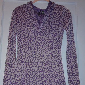 💕ANIMAL PRINT PURPLE LIGHTWEIGHT HOODIE💕