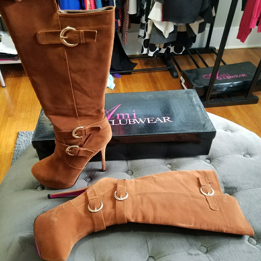 Tan Ami Clubwear Boots-Only Worn Once