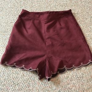 Double Zero burgundy shorts