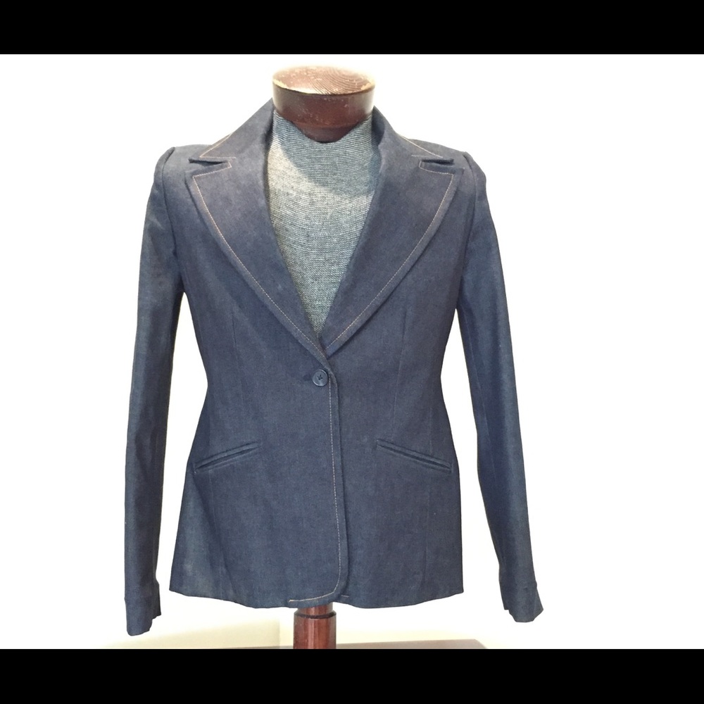 Stretch Denim Blazer
