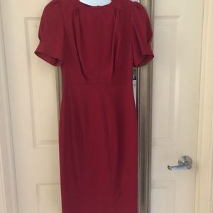ASOS midi dress deep red color