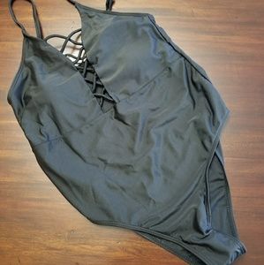 NWOT Sexy black one piece swimsuit
