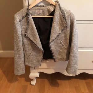 Loft Tweed Black and White Blazer