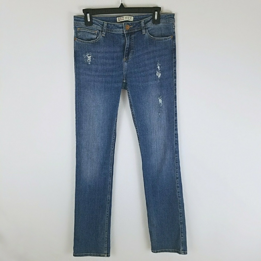 Zara Basic Distressed Skinny Jeans