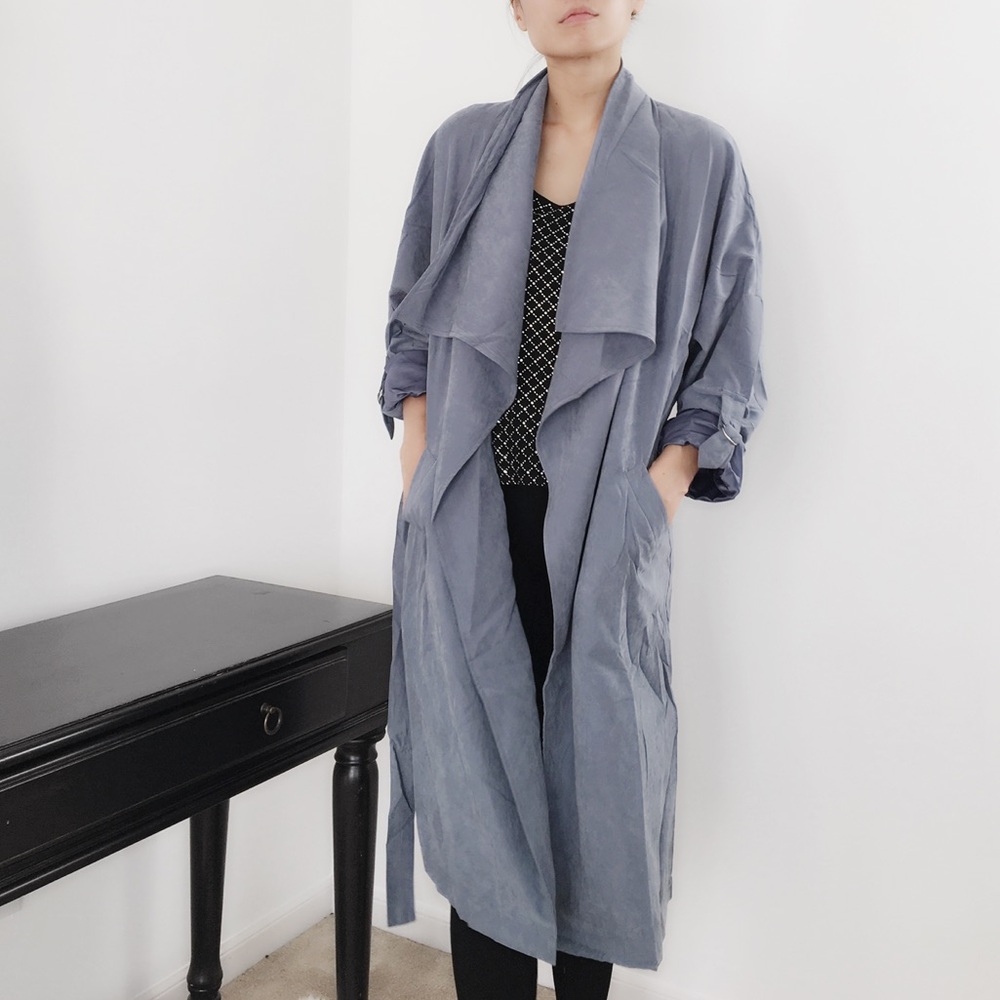 Azalea suede long duster with ring cinch - Picture 4 of 6