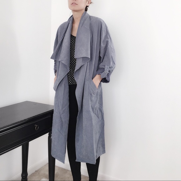 Azalea suede long duster with ring cinch - Picture 2 of 6