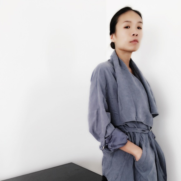 Azalea suede long duster with ring cinch - Picture 3 of 6