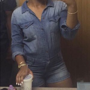 Long sleeve Denim Romper