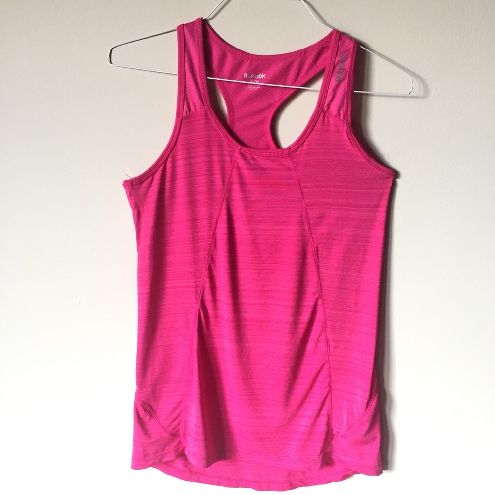 Reebok Pink Racerback Tank Top Small