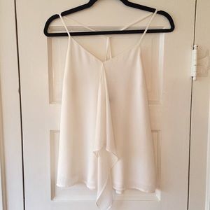 Naked Zebra White Spaghetti Strap Top, Small