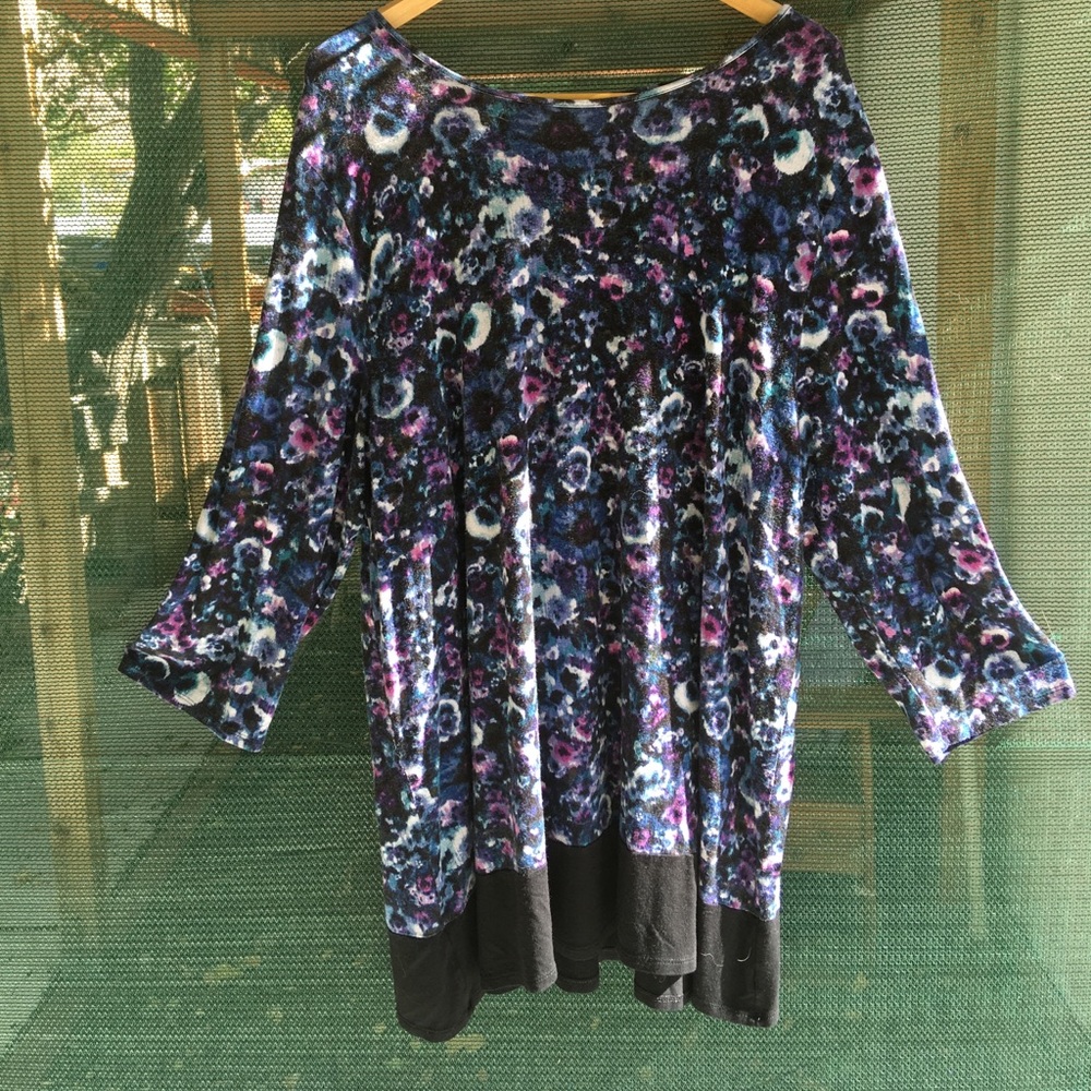 Midnight blue and violet tunic