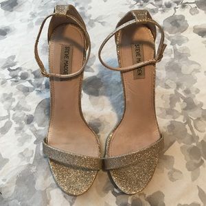 Steve Madden Gold Glitter Heels