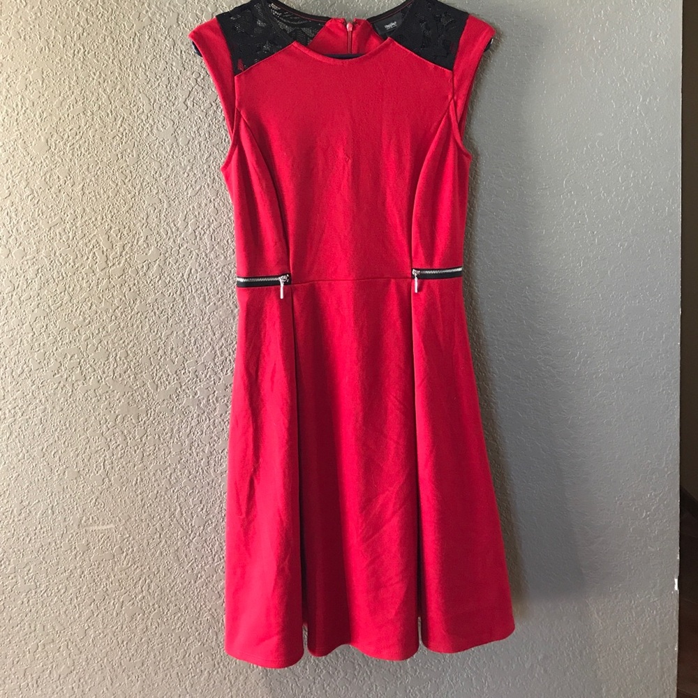 Nice red dress with flaw