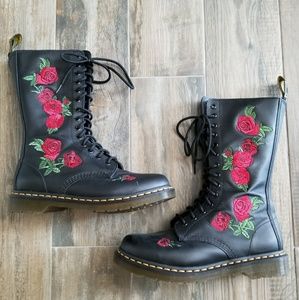 Vonda embroidered 14 eye boots