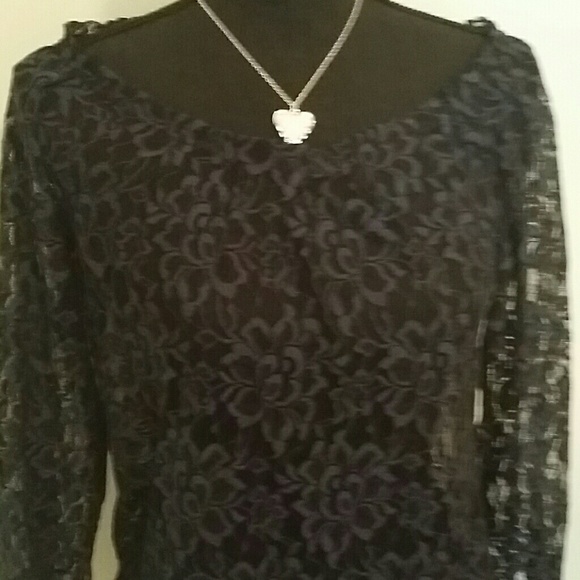 LOFT Tops - Lace overlay top