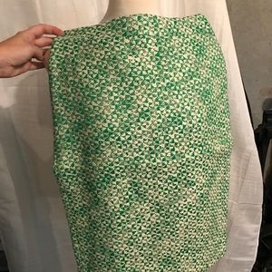 j. crew pencil skirt green tweed | nwt