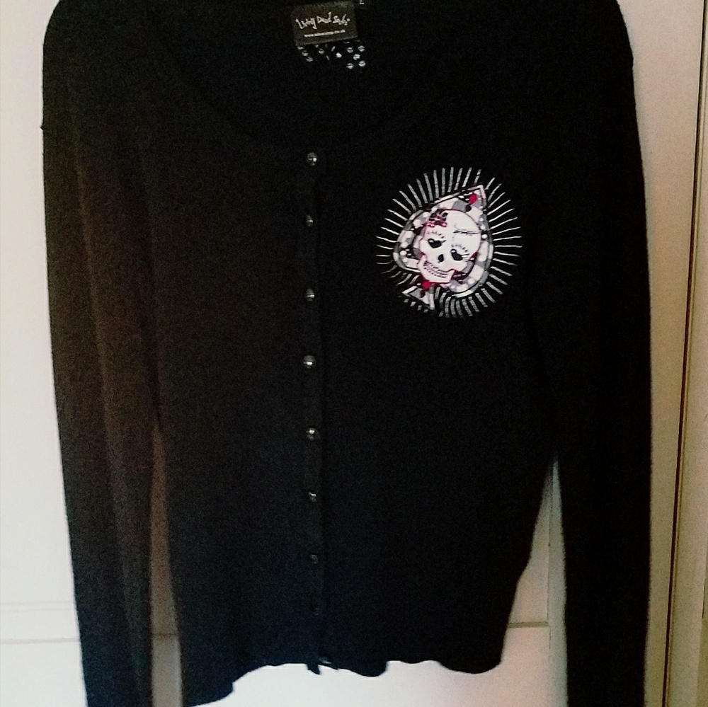 Pinup Style Skull Cardigan