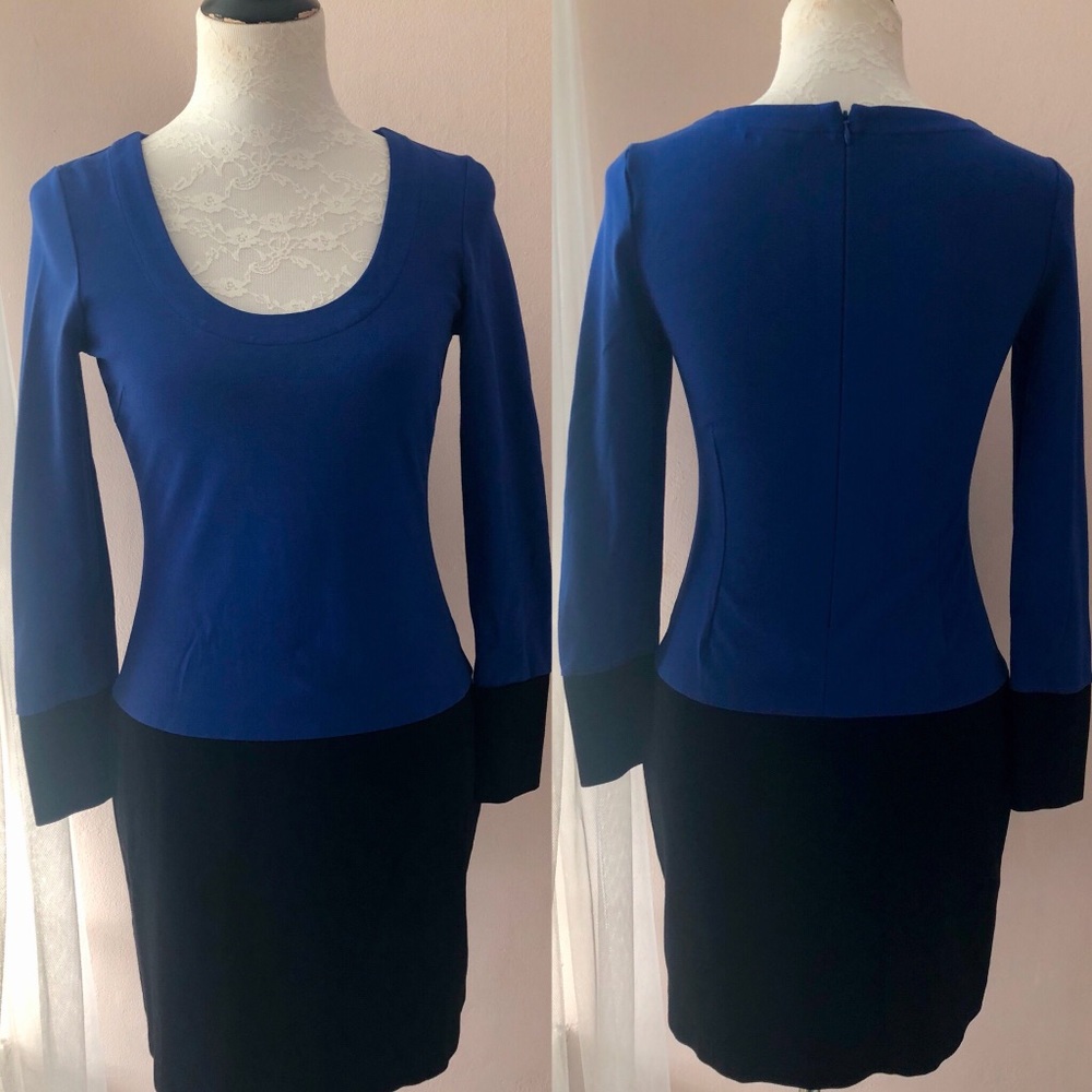 Banana Republic Blue Ponte Stretch Dress Sz 0