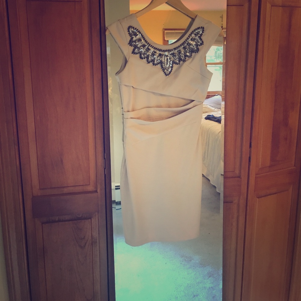Lipsy London cocktail dress with beading & ruching