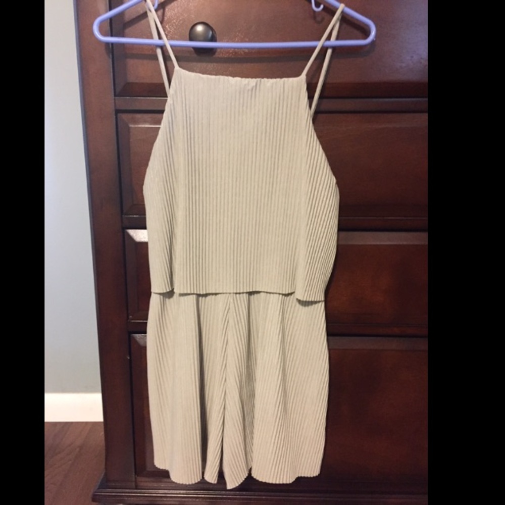Light Grey Accordion Style Romper
