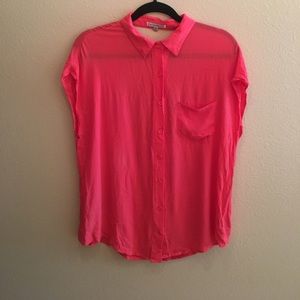 Open back button up shirt