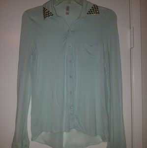 Teal blouse