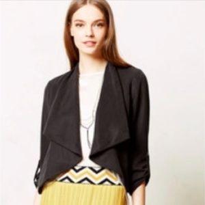 Anthropologie Black Cartonnier Jacket