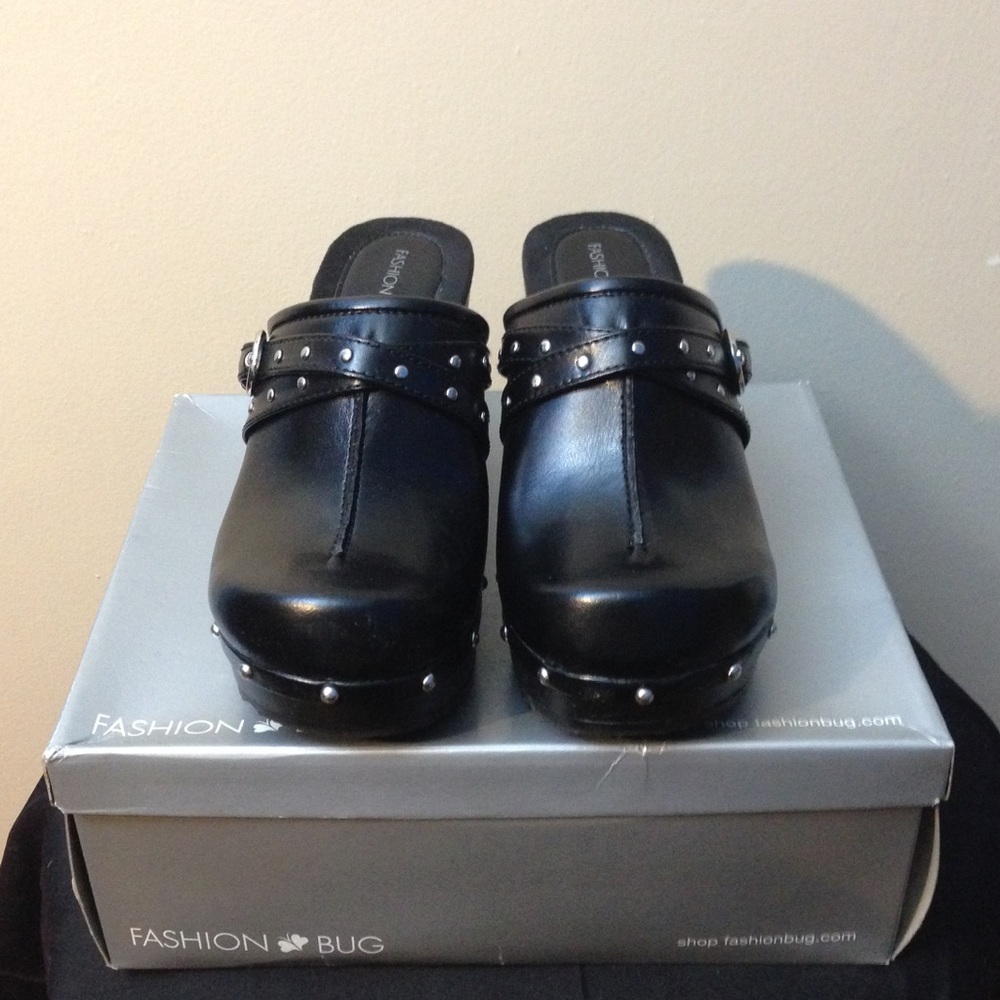 Studded Black Clogs!!