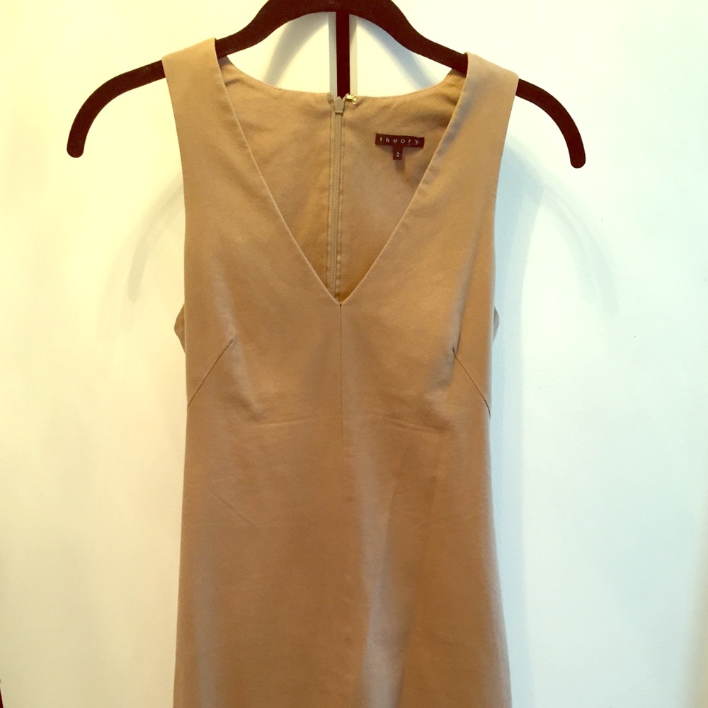 Theory Khaki/Beige Dress w/Stretch