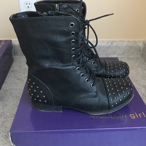 Madden Girl studded combat boots