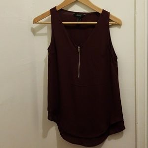 Burdungy Chiffon Blouse - Sleeveless Small