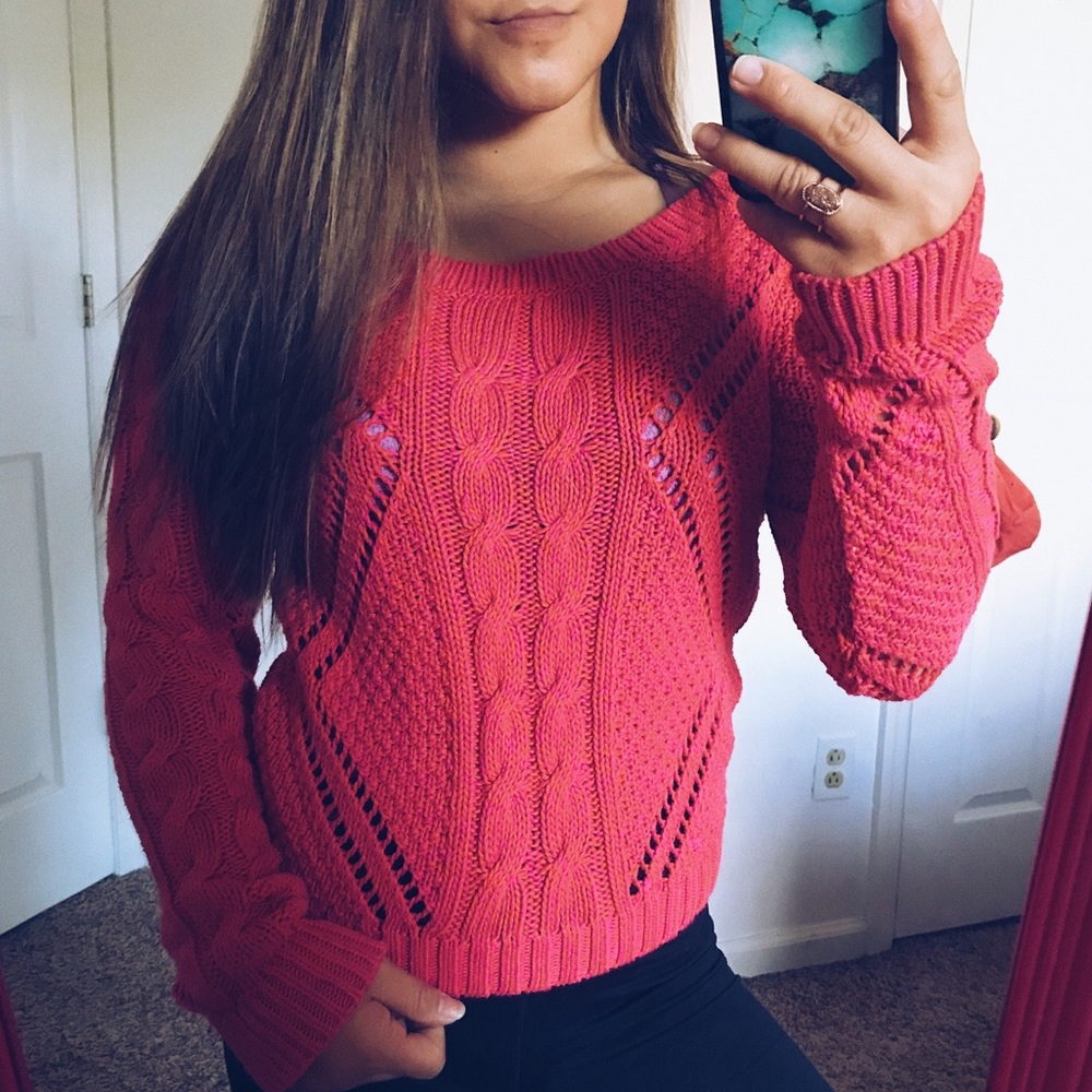 american eagle cable knit sweater