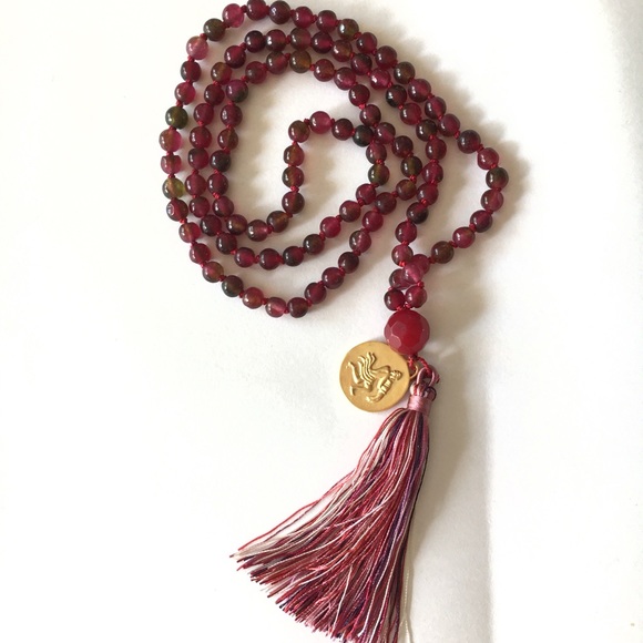 Zodiac 108 Mala Necklace - Aquarius