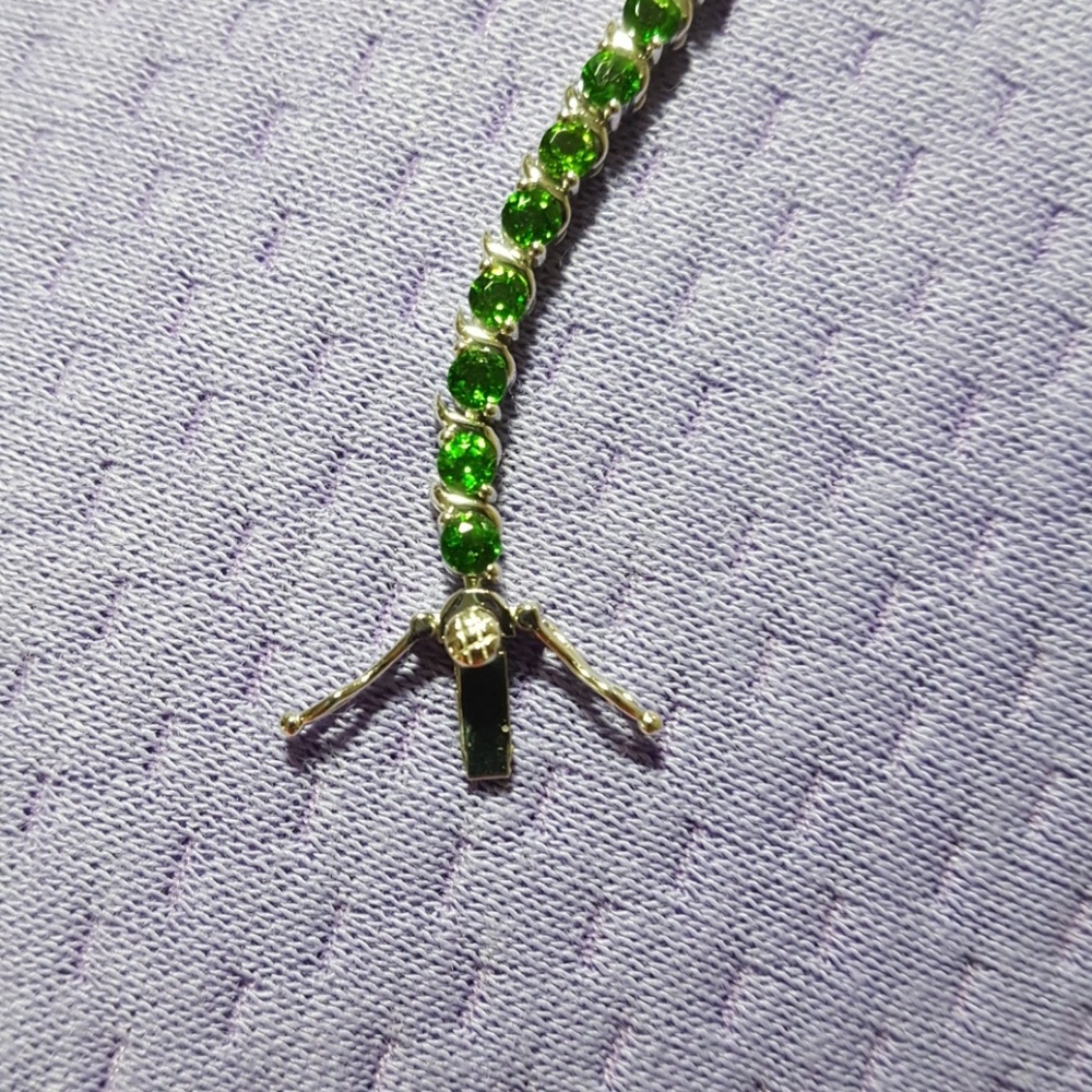 💕4.85 CT SIBERIAN CHROME DIOPSIDE TENNIS-8" - Picture 6 of 8