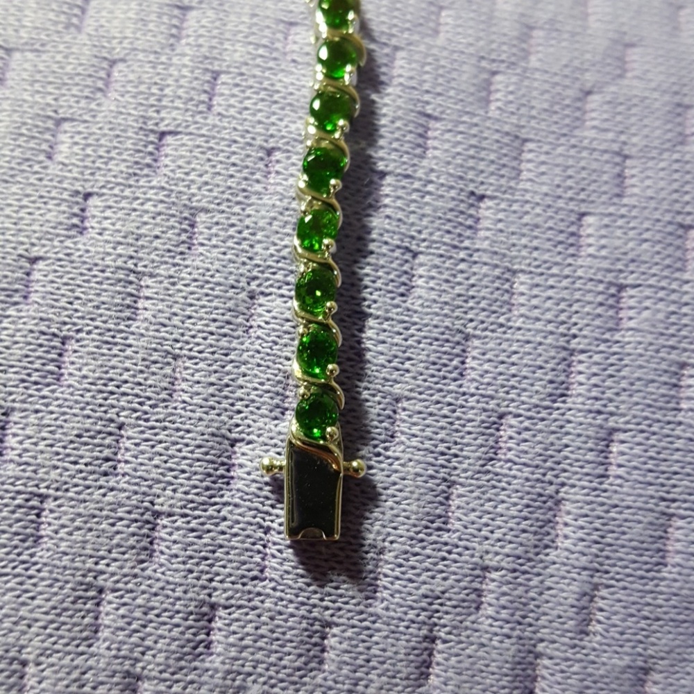 💕4.85 CT SIBERIAN CHROME DIOPSIDE TENNIS-8" - Picture 7 of 8